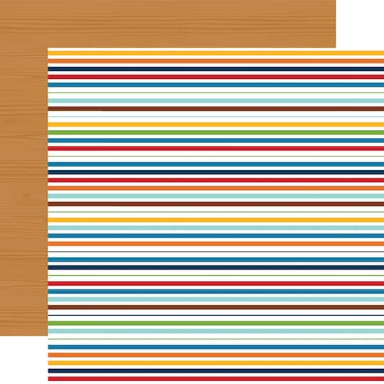 Echo Park&#x2122; Paper Co. Fun On The Farm Sweet Stripes 12&#x22; x 12&#x22; Double-Sided Cardstock
